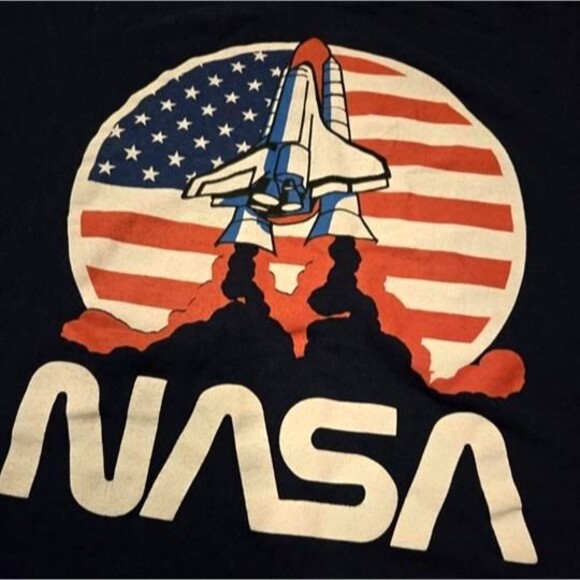 NASA Shirt Mens  XL Navy Blue - Picture 2 of 3
